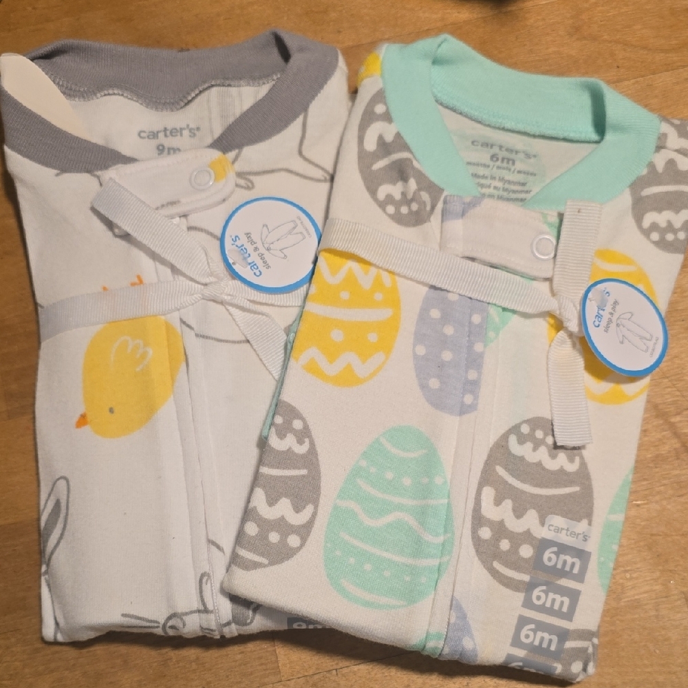 Carter's Kids Pajama Set - Gray and Mint